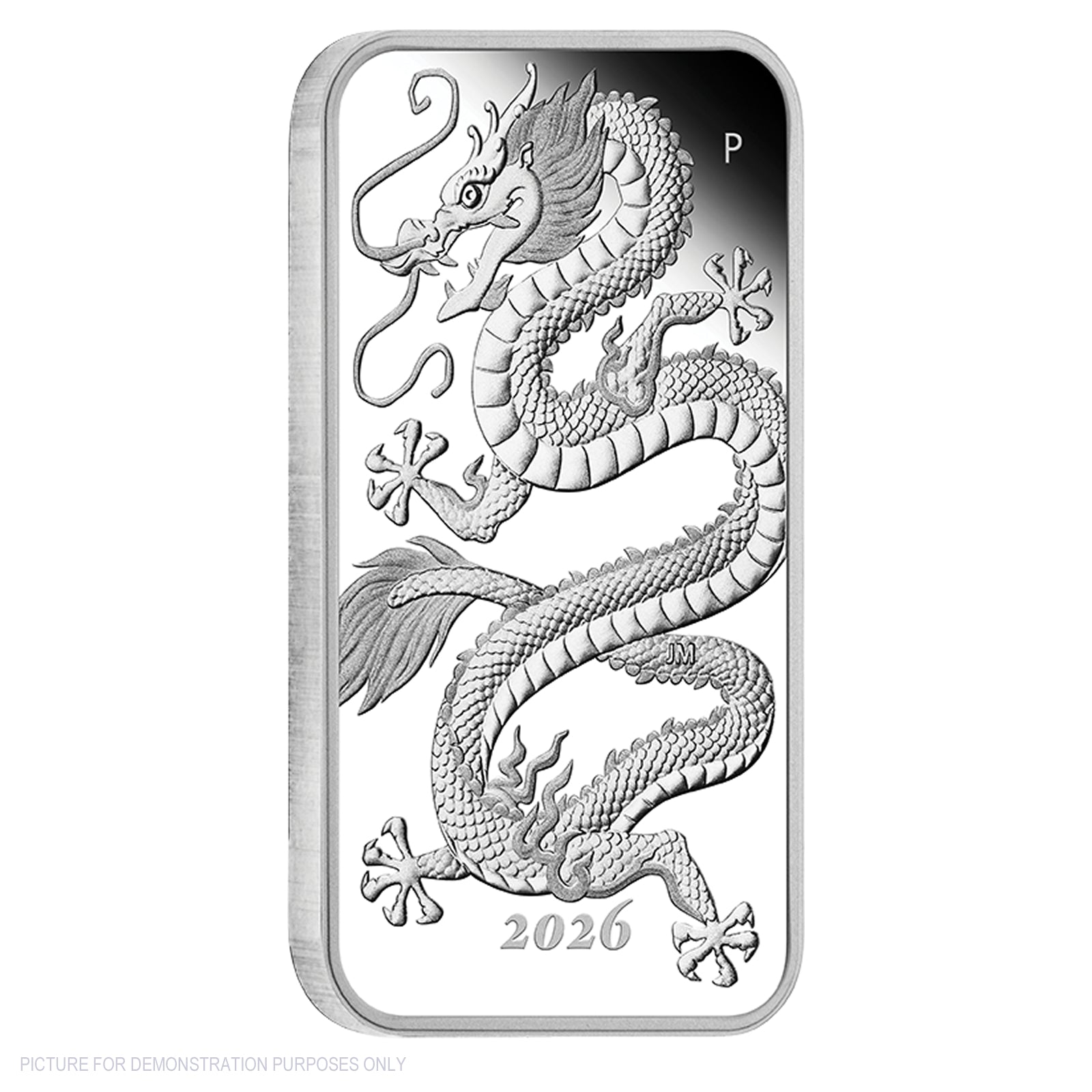 2026 Perth Mint 1oz Silver Proof Rectangular Coin - Dragon